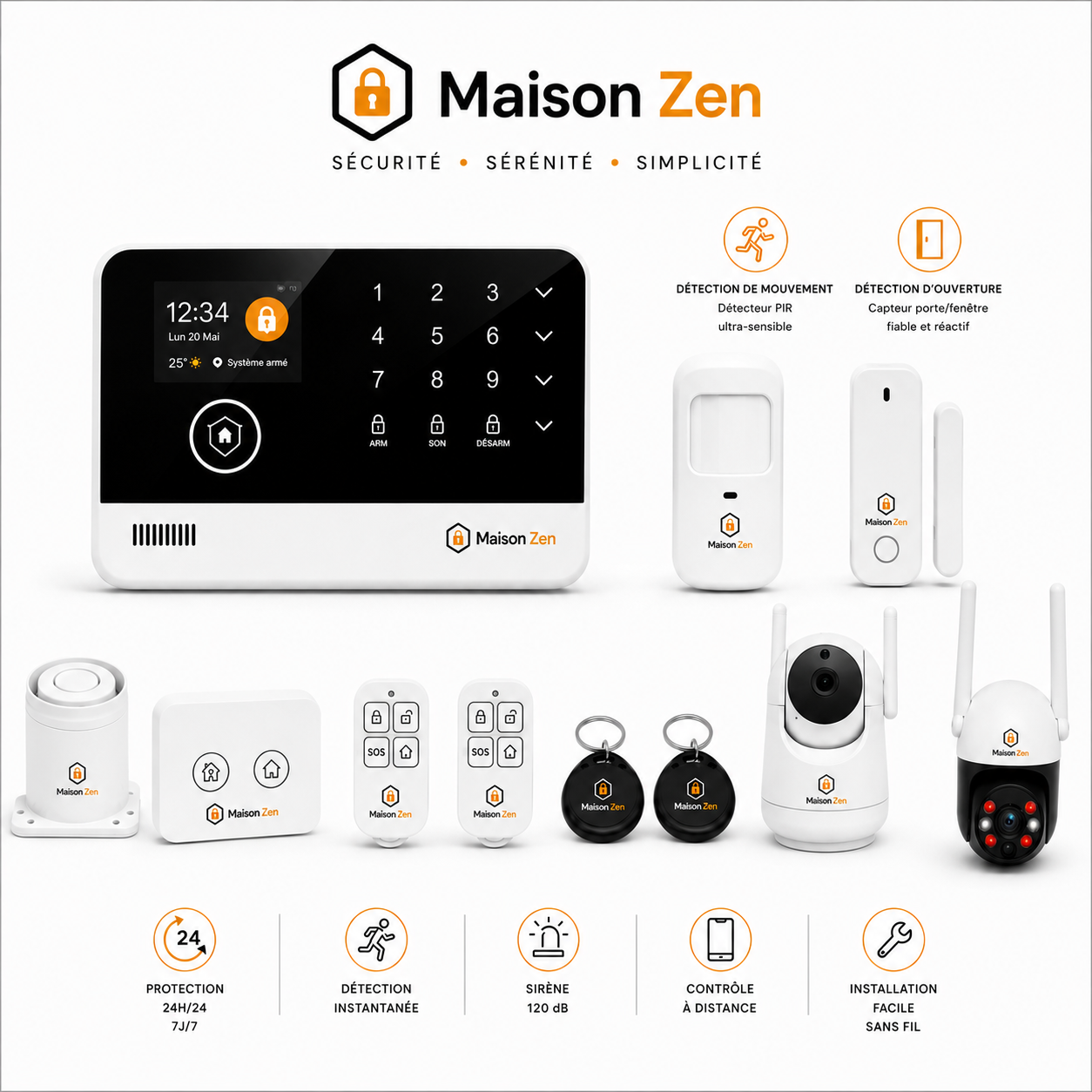 Protégez votre Logement avec Maison Zen, Le kit anti-intrusion sans abonnement.