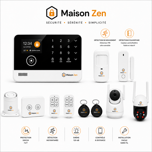 Protégez votre Logement avec Maison Zen, Le kit anti-intrusion sans abonnement.