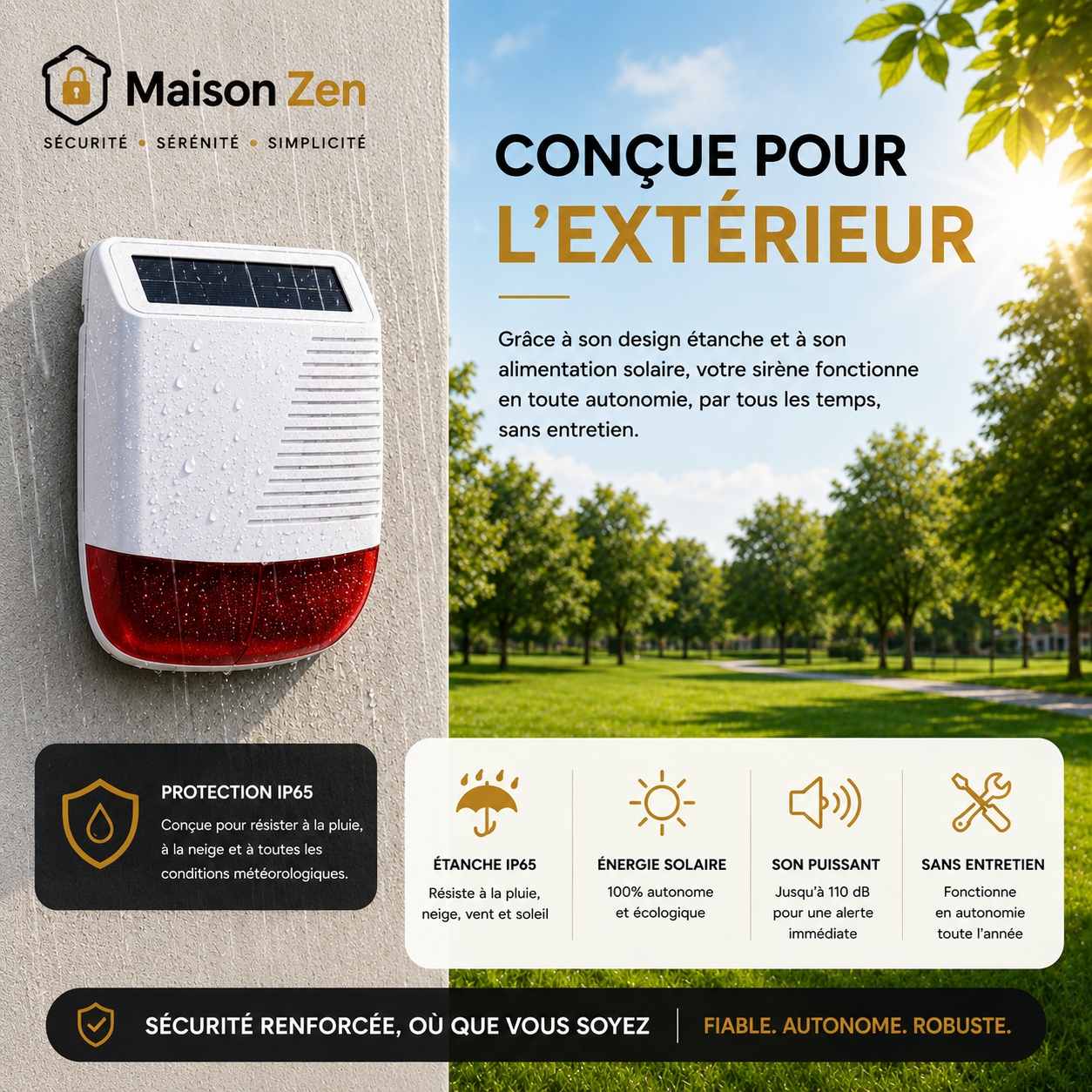 Alarme sonore extérieur