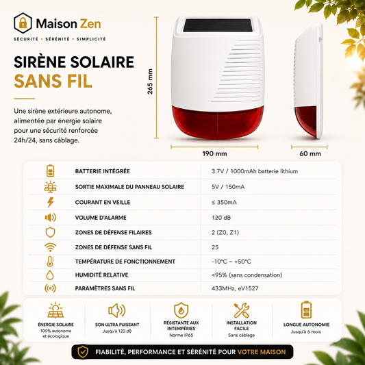 Alarme sonore extérieur