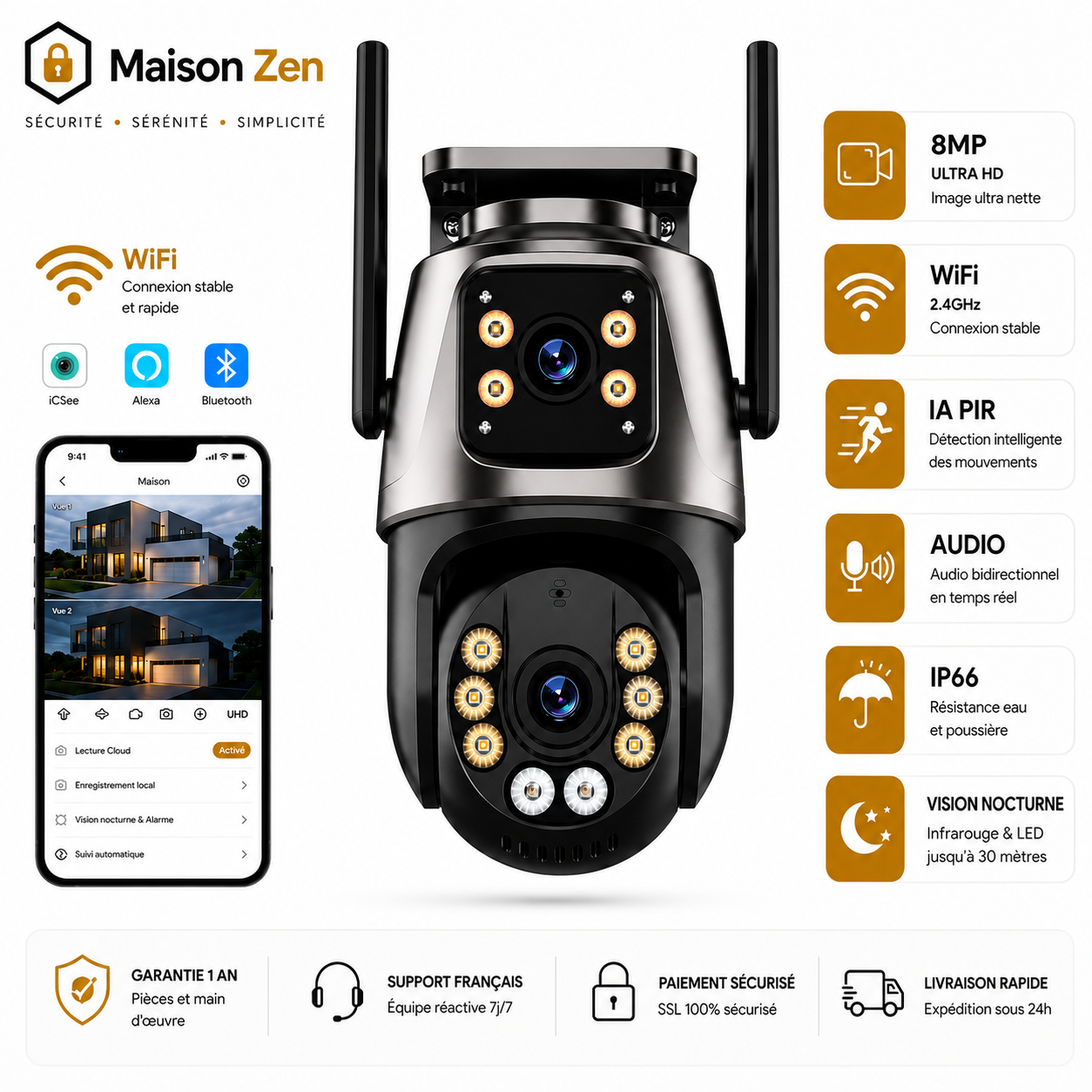 Caméra de surveillance extérieur